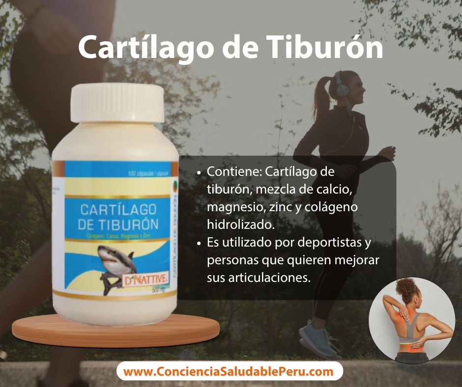 Cartílago de tiburón 100 caps. - Imagen 3